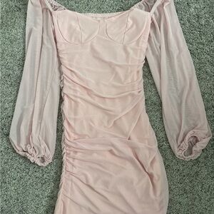 Elegant Pink Off-Shoulder Dress